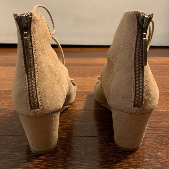 Dolce Vita Lorena Suede Lace Up Wedge Sandals Tan Size 7.5 - Picture 5 of 7